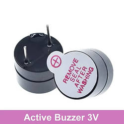 Зумер активний buzzer active 3V 2300Hz 3В 2300Гц спікер 12х9.5мм
