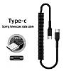 Кабель пружинний телескопічний USB Type-C to Type-C 66W 20V 5A, QC4.0+PD2.0, 1м, фото 3