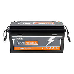 Акумулятор PowMr LiFePo4 24V 100Ah 2560 Wh Grade A 6000+ Батарея POW-100AH-25.6V 24В BMS 8S 25.6V 100A