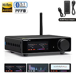 Аудіопідсилювач AIYIMA A80 2x300W TPA3255 ES9038 PFFB Bluetooth 5.2 QCC3040 aptX HD, ЦАП, S/PDIF, DC48V 5A
