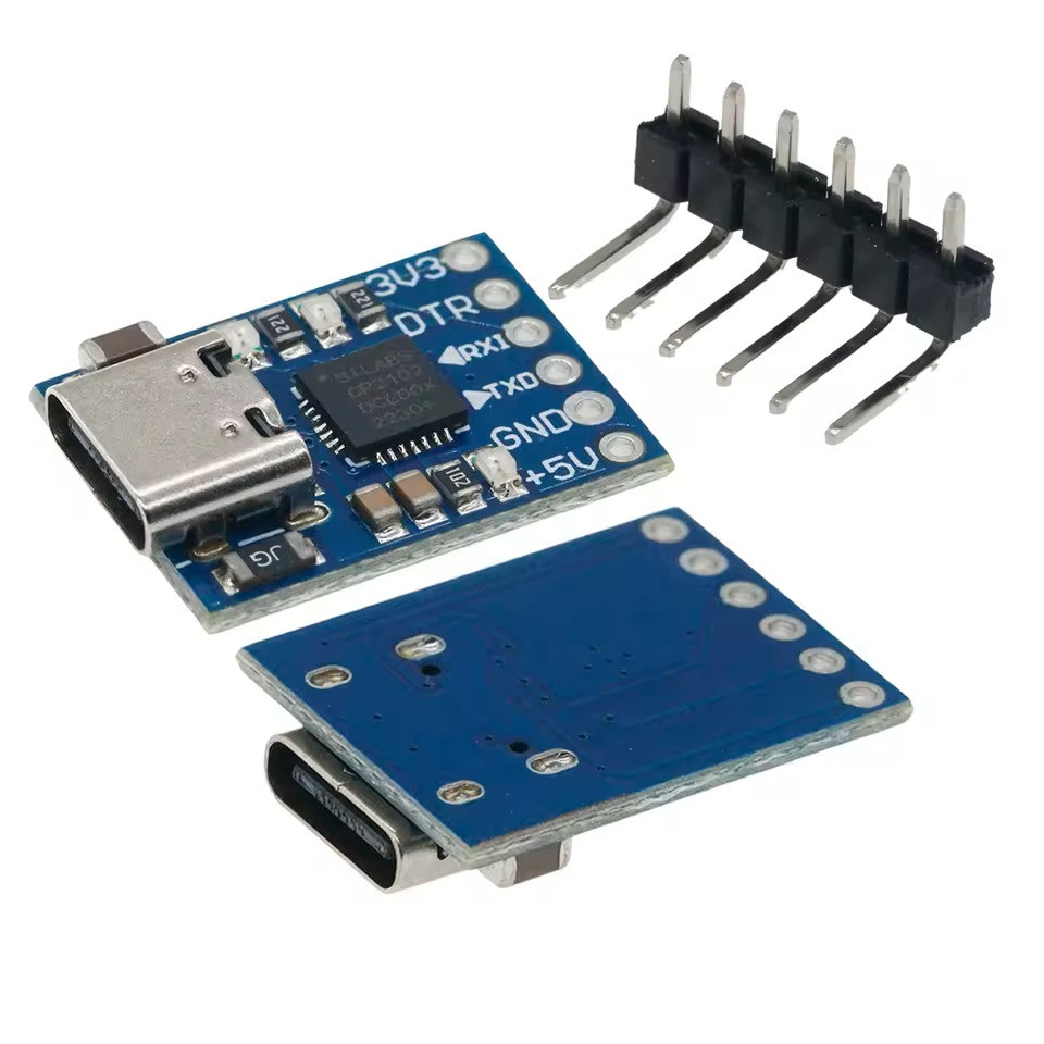 USB - TTL конвертер CP2102 3.3/5В USB Type-C (UART RS232 TTL), фото 1