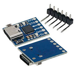 USB - TTL конвертер CP2102 3.3/5В USB Type-C (UART RS232 TTL)