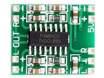 Аудіопідсилювач PAM8403 2х3 Вт стерео, D клас