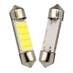 LED COB C5W, C10W, 36 мм, Лампа в автомобіль, Біла