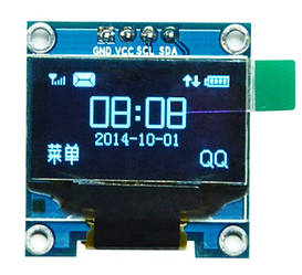 Дисплей OLED 0.96" 128х64 модуль SSD1306 I2C, Синий