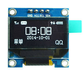 Дисплей OLED 0.96" 128х64 модуль SSD1306 I2C, Білий